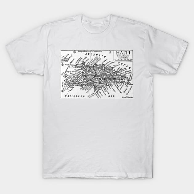 Vintage Map of Haiti (1911) T-Shirt by Bravuramedia